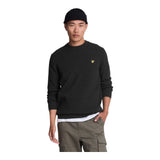 Maglioni Uomo Lyle & Scott - Grid Knit Crew Neck Jumper - Nero