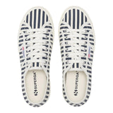 Sneaker Donna Superga - 2740 Stripes Print - Bianco