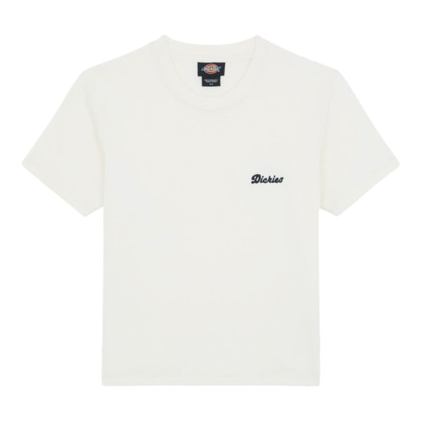 T-shirt Donna Dickies - Lewistown Embro Ss Tee W Egret - Bianco