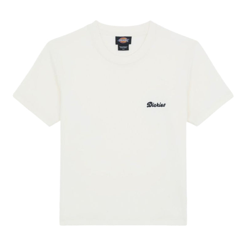 T-shirt Donna Dickies - Lewistown Embro Ss Tee W Egret - Bianco