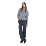 Cardigan Donna Yerse - Cardigan Over Con Bottone - Grigio