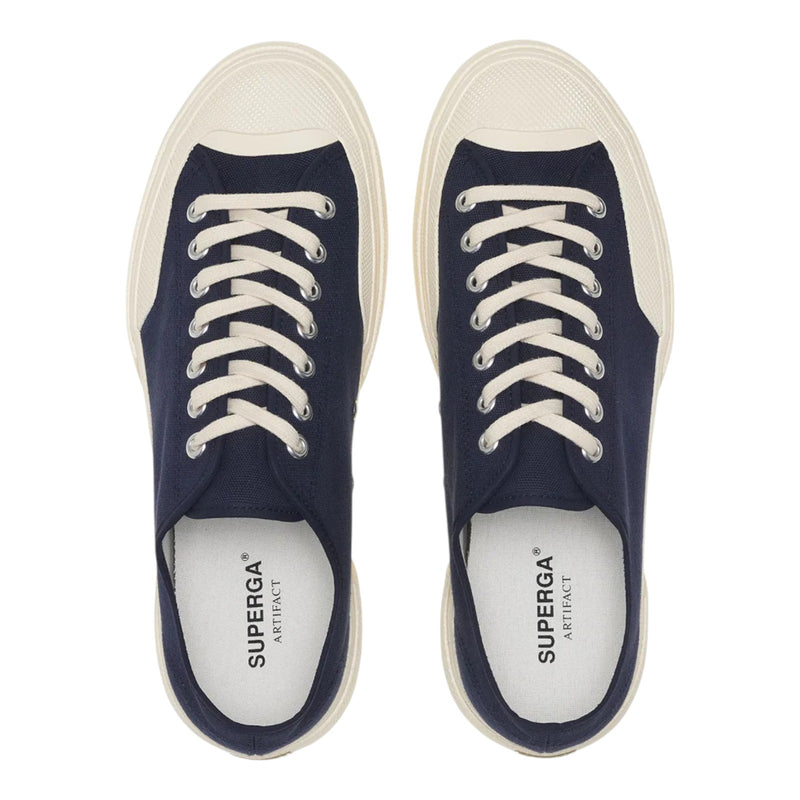 Sneaker Uomo Superga - 2432 Works Low Cut Cotton Canvas - Blu