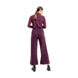 Pantaloni Donna Surkana - Pantaloni larghi con risvolto - Viola