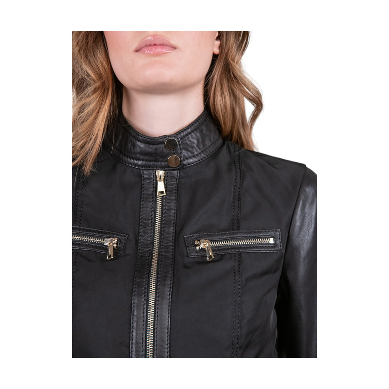 Giubbini Donna Leather Authority - Trinidad Mix - Nero