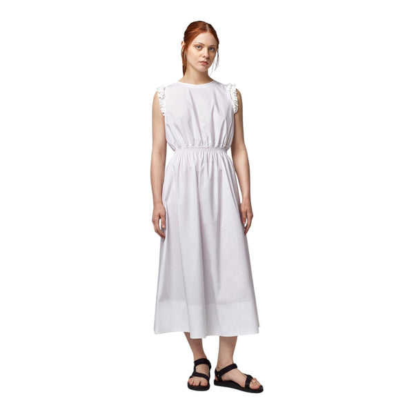 Vestiti casual Donna Alpha Studio - Abito Giro S/M Lungo Rouche - Bianco
