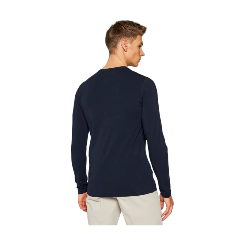 Maglie a manica lunga Uomo Tommy Hilfiger - Stretch Slim Fit Long Sleeve Tee - Blu