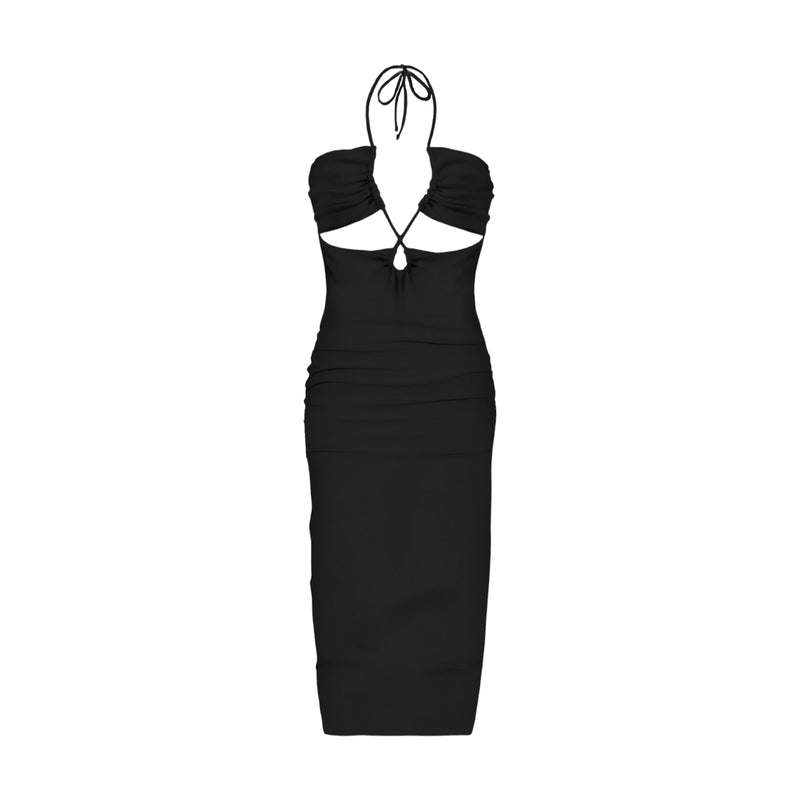 Vestiti casual Donna Mc2 Saint Barth - Farah Longuette Cutout Dress - Nero