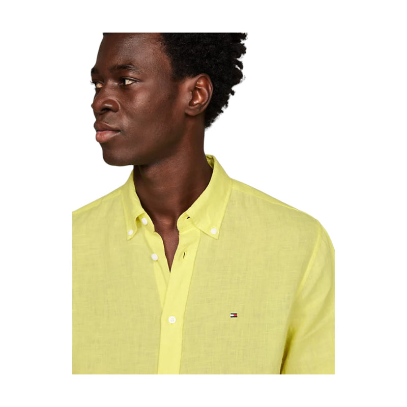 Camicie casual Uomo Tommy Hilfiger - Pigment Dyed Li Solid Rf Shirt - Giallo