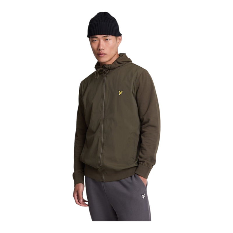 Felpe con cappuccio Uomo Lyle & Scott - Hybrid Zip Hoodie - Oliva