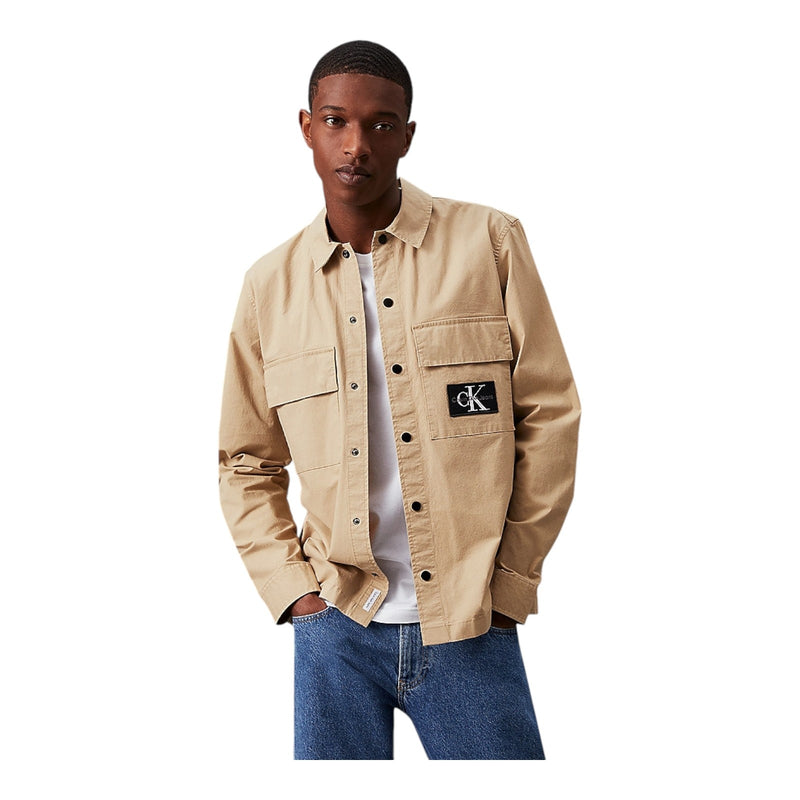 Camicie casual Uomo Calvin Klein - Cargo Overshirt - Beige