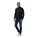 Maglioni Uomo Alpha Studio - Lupetto Bottoni Lana Geelong - Blu