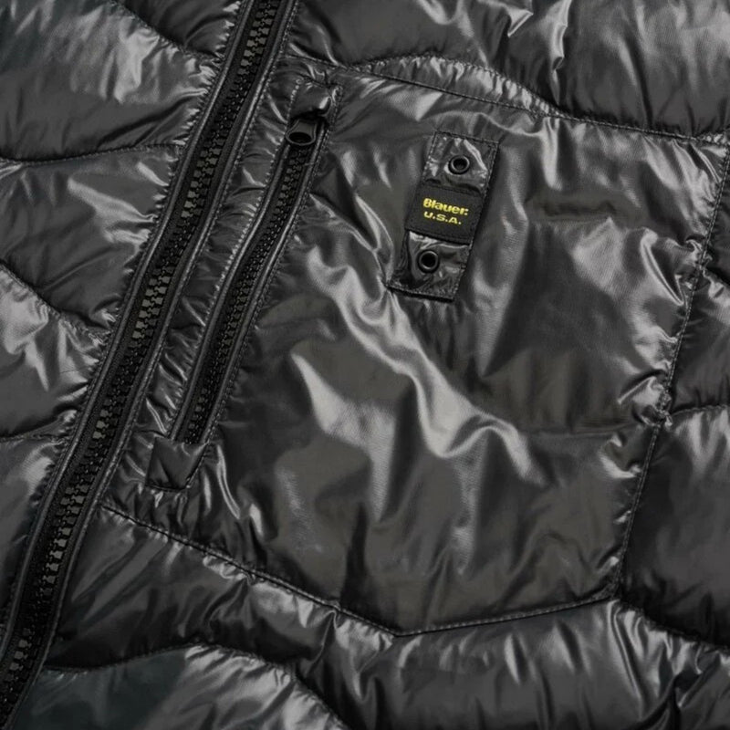 Piumini Uomo Blauer - Wave Giubbini Corti Imbottito Piuma - Nero