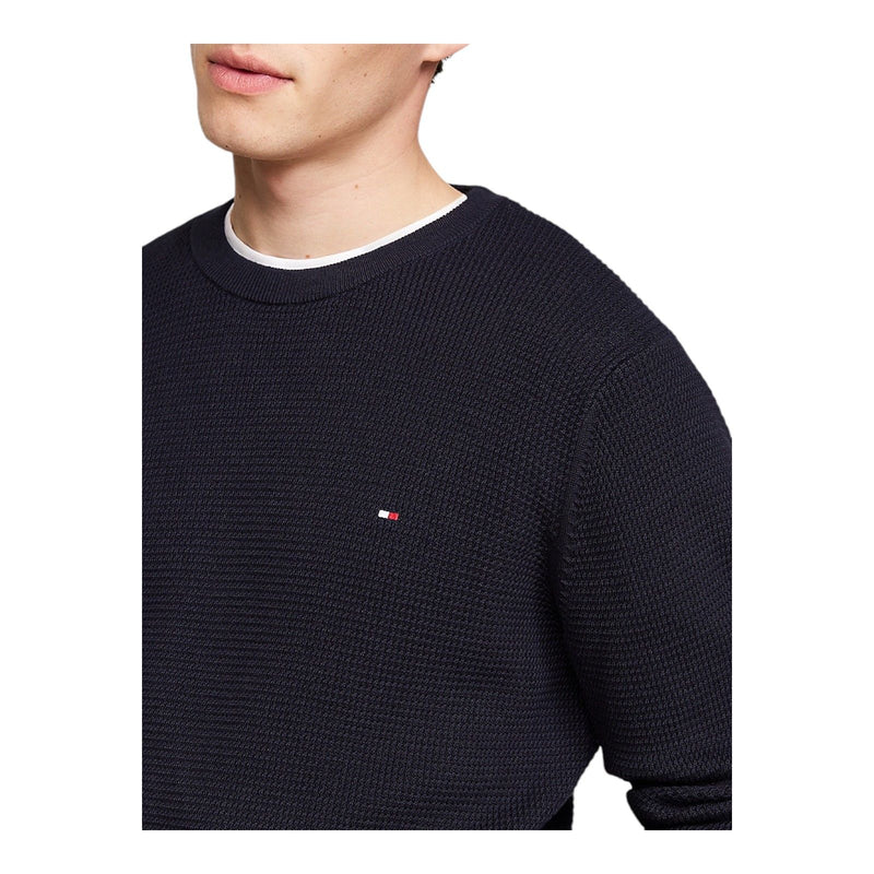 Maglie a manica lunga Uomo Tommy Hilfiger - Refined Structure Crew Nk - Blu