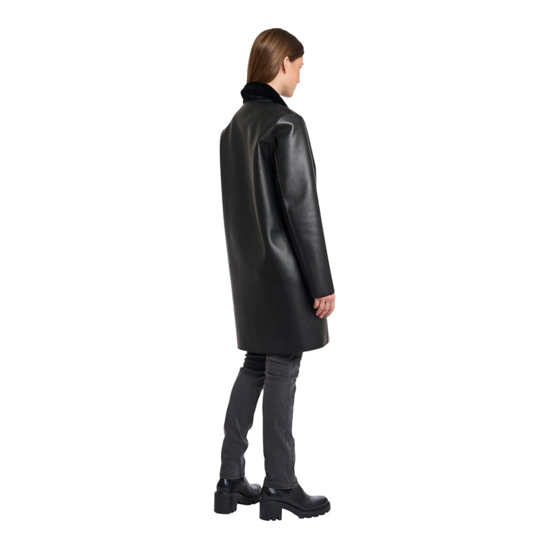 Cappotti Donna RINO & PELLE - Reversible double breasted coat - Nero