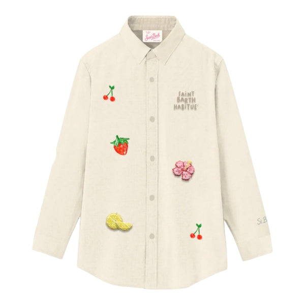 Camicie Donna Mc2 Saint Barth - Brigitte Shirt - Panna