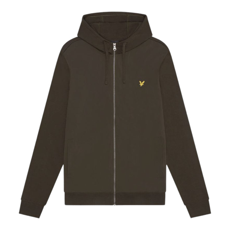 Felpe con cappuccio Uomo Lyle & Scott - Hybrid Zip Hoodie - Oliva