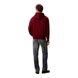 Felpe con cappuccio Uomo Calvin Klein - Ls Eu Badge 350Terry Hoodie - Rosso