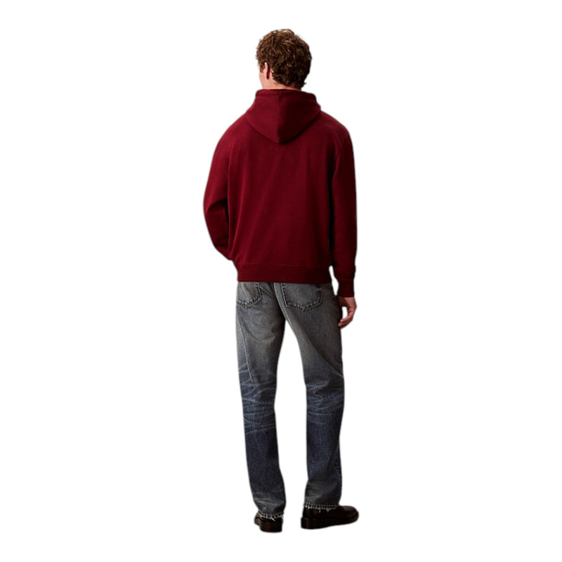 Felpe con cappuccio Uomo Calvin Klein - Ls Eu Badge 350Terry Hoodie - Rosso