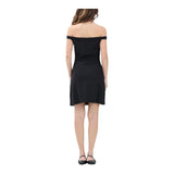 Vestiti casual Donna Calvin Klein - Logo Milano Bardot Dress - Nero