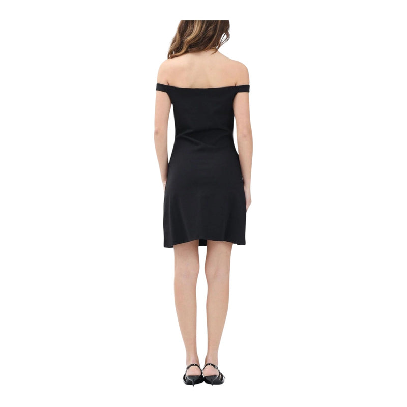 Vestiti casual Donna Calvin Klein - Logo Milano Bardot Dress - Nero