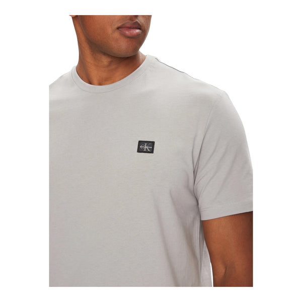 T-shirt Uomo Calvin Klein - Ss Badge 30S Jersey Classic Tee - Grigio