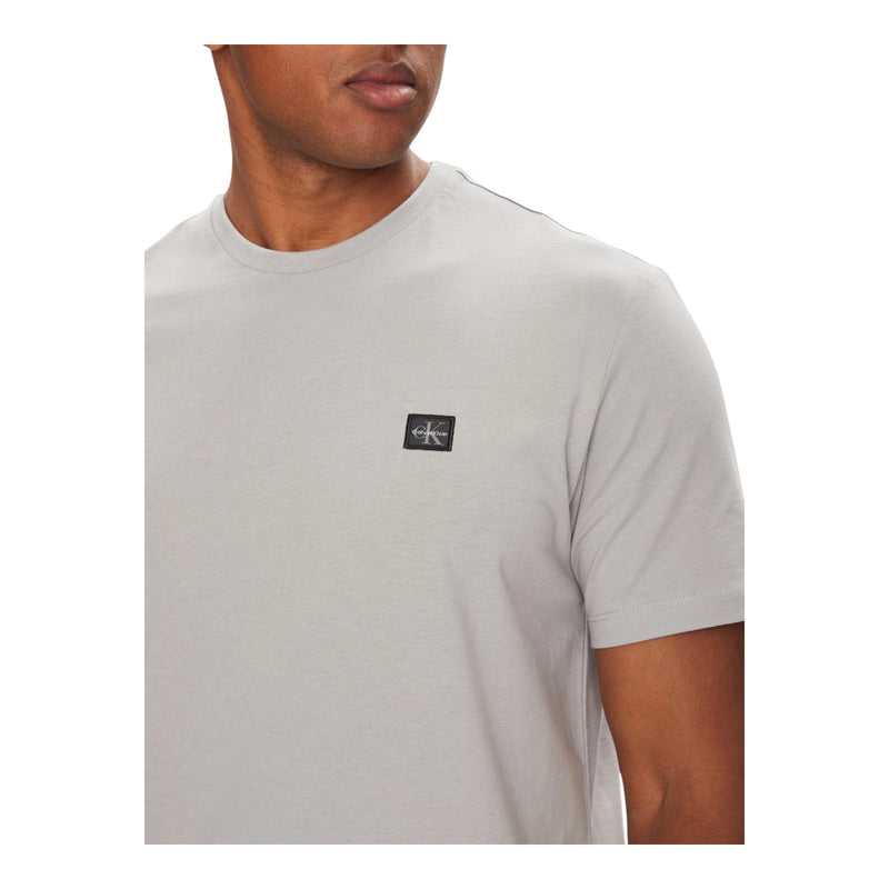 T-shirt Uomo Calvin Klein - Ss Badge 30S Jersey Classic Tee - Grigio