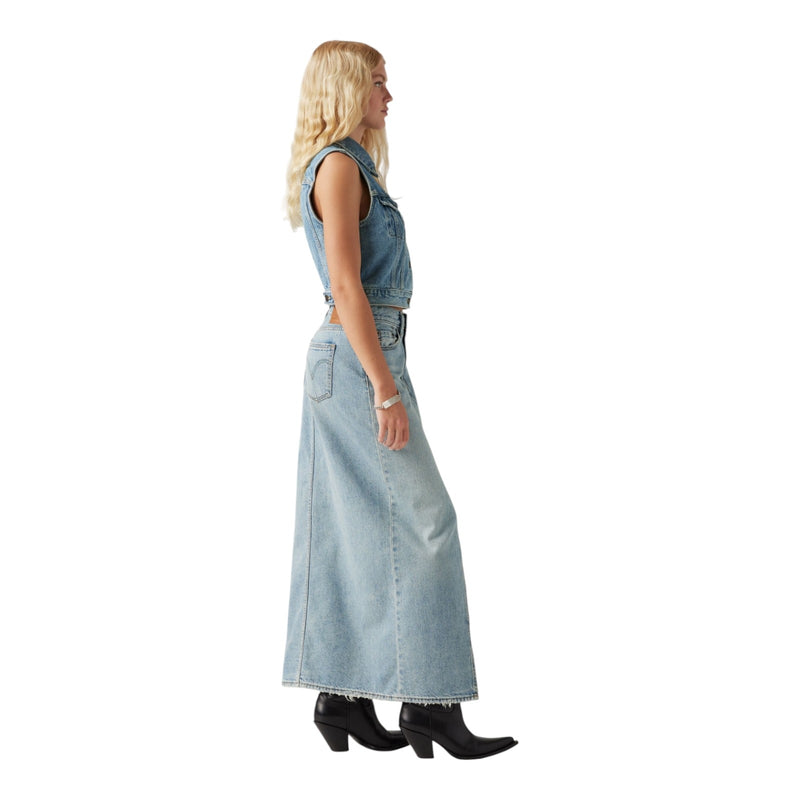 Gonne casual Donna Levi's - Ankle Column Skirt Wave Hello - Denim