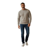 Maglioni Uomo Alpha Studio - Girocollo M/L Contrasti Geelong Base - Beige