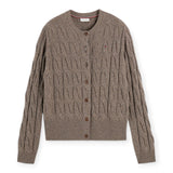 Cardigan Donna Tommy Hilfiger - Soft Wool Cardi - Fango