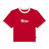 T-shirt Donna Dickies - Lewistown Ringer Ss Tee W - Rosso