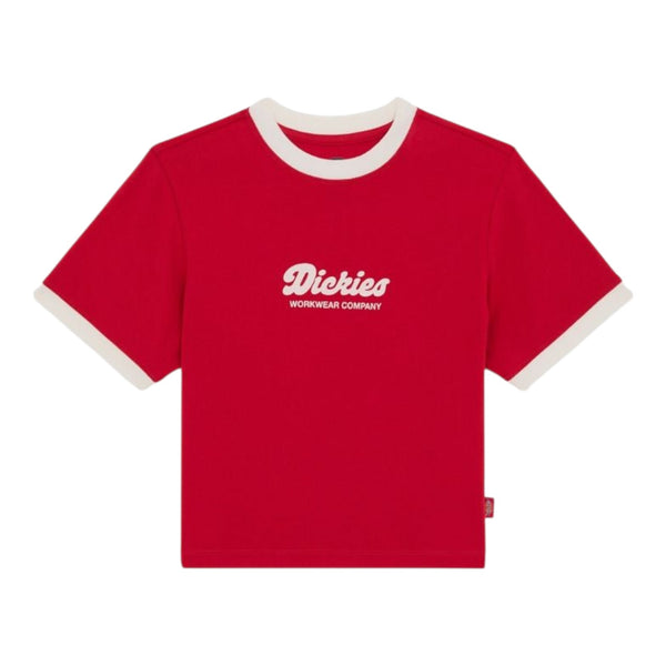 T-shirt Donna Dickies - Lewistown Ringer Ss Tee W - Rosso