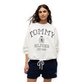 Felpe senza cappuccio Donna Tommy Hilfiger - Varsity Crest Mdrn Sweatshirt - Beige