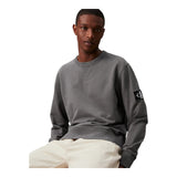 Felpe senza cappuccio Uomo Calvin Klein - Badge Crew Neck - Grigio