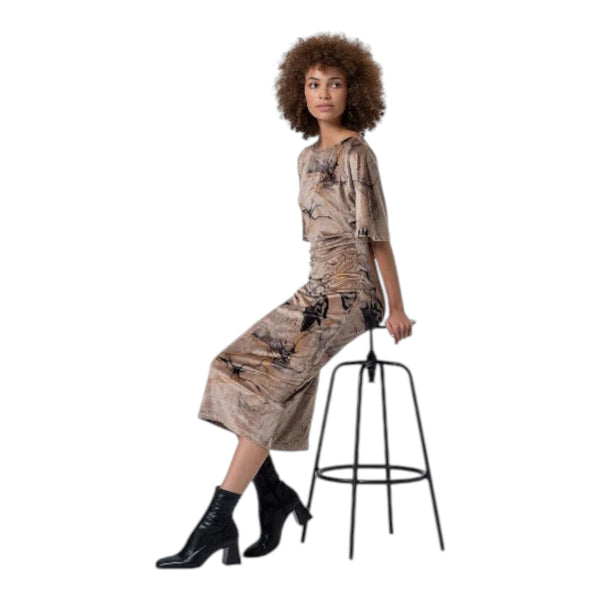 Vestiti casual Donna Surkana - Abito con arricciature in vita - Beige
