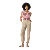 Pantaloni Donna Surkana - Pantalone jogger con stretto alla caviglia - Beige