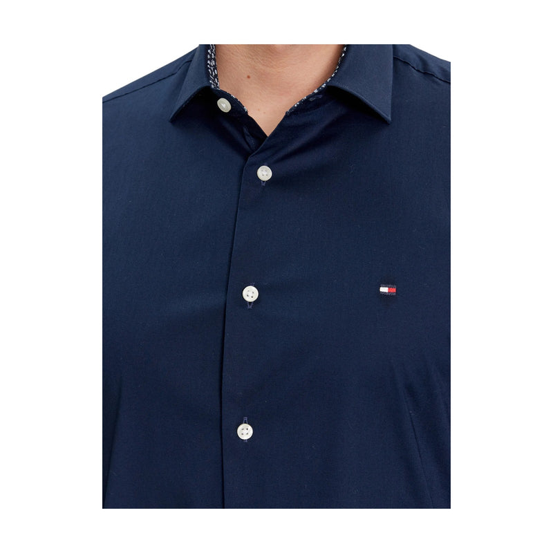 Camicie casual Uomo Tommy Hilfiger - Cl Stretch Poplin Contrast Shirt - Blu