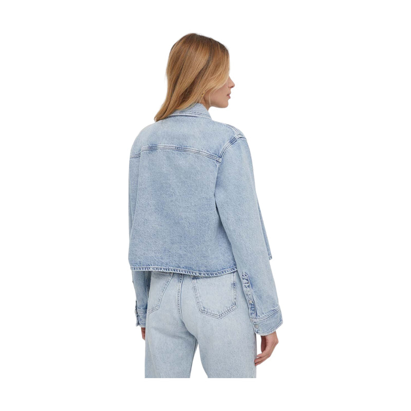 Camicie Donna Calvin Klein - Boxy Shirt Jacket - Celeste
