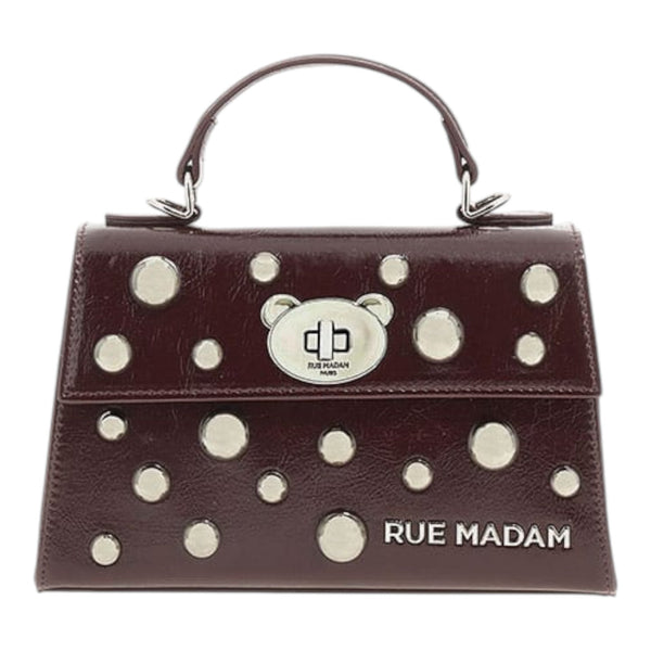 Borse a mano Donna Rue Madam Paris - Mini Teddy Studs Handbag - Bordeaux