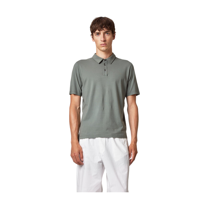 Polo Uomo Alpha Studio - Polo Camicia M/M Ice Cotton - Verde