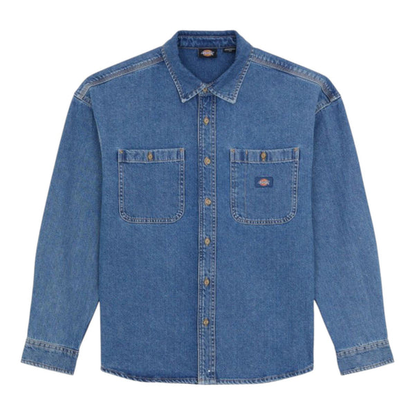 Camicie casual Uomo Dickies - Houston Ls Shirt - Blu