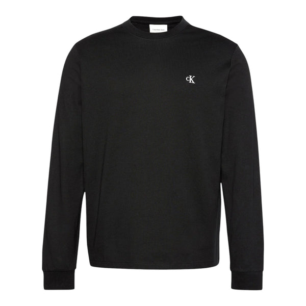 Maglie Uomo Calvin Klein - Ls Ez Cotton Crewnk Sweater 12Gg - Nero