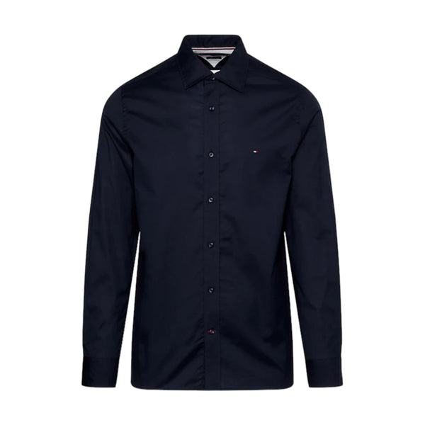 Camicie casual Uomo Tommy Hilfiger - Flex Widespread Poplin Rf Shirt - Blu