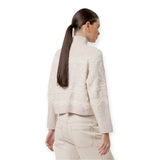 Giacche Donna Surkana - Giacca jacquard collo imbuto - Beige