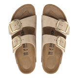 Sandali Donna Birkenstock - Arizona Big Buckle Nubuck Leather - Beige