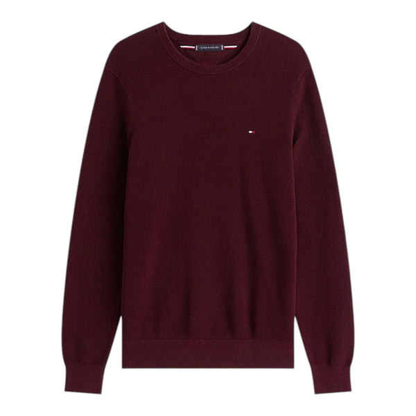 Maglie a manica lunga Uomo Tommy Hilfiger - Essential Structure Crew Neck - Bordeaux