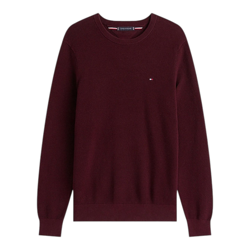 Maglie a manica lunga Uomo Tommy Hilfiger - Essential Structure Crew Neck - Bordeaux