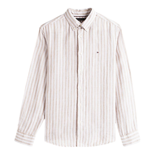 Camicie casual Uomo Tommy Hilfiger - Pigment Dyed Li Solid Rf Shirt - Beige
