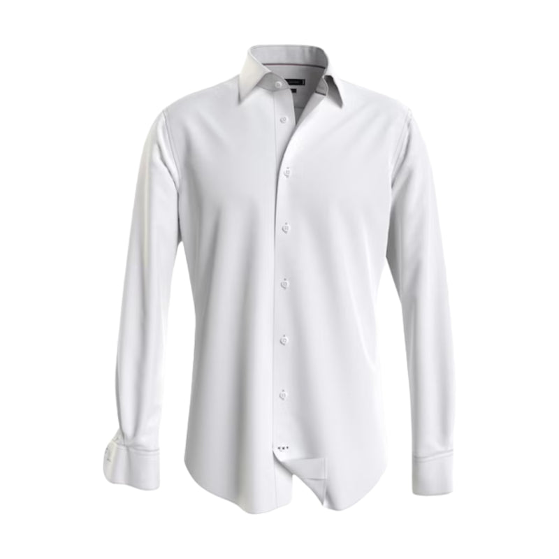 Camicie casual Uomo Tommy Hilfiger - Flex Collar Solid Sf Shirt - Bianco