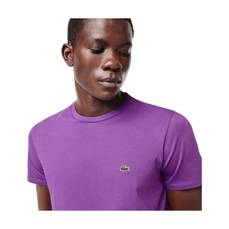 T-shirt Uomo Lacoste - T-Shirt 100% Pima Cotton - Viola