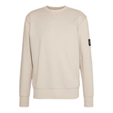 Felpe senza cappuccio Uomo Calvin Klein - Badge Crew Neck - Beige